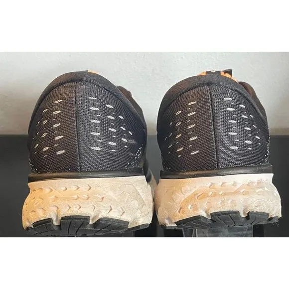 Brooks Mens Glycerin 16 Running Shoe Black/Orange Men’s Size 9.5.