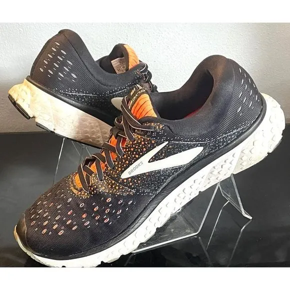 Brooks Mens Glycerin 16 Running Shoe Black/Orange Men’s Size 9.5.