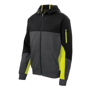 C1548 Mens Tech Fleece Colorblock Full-Zip Hooded Jacket