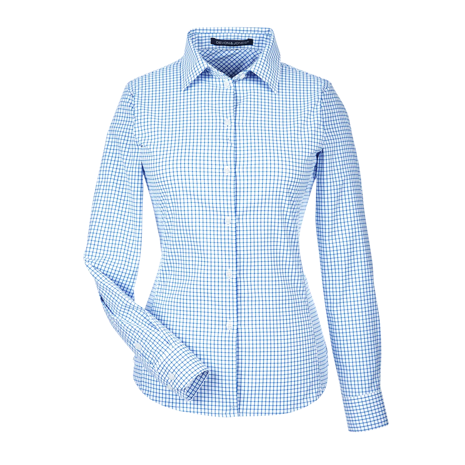 C1957W Ladies CrownLux Performance Micro Windowpane Shirt
