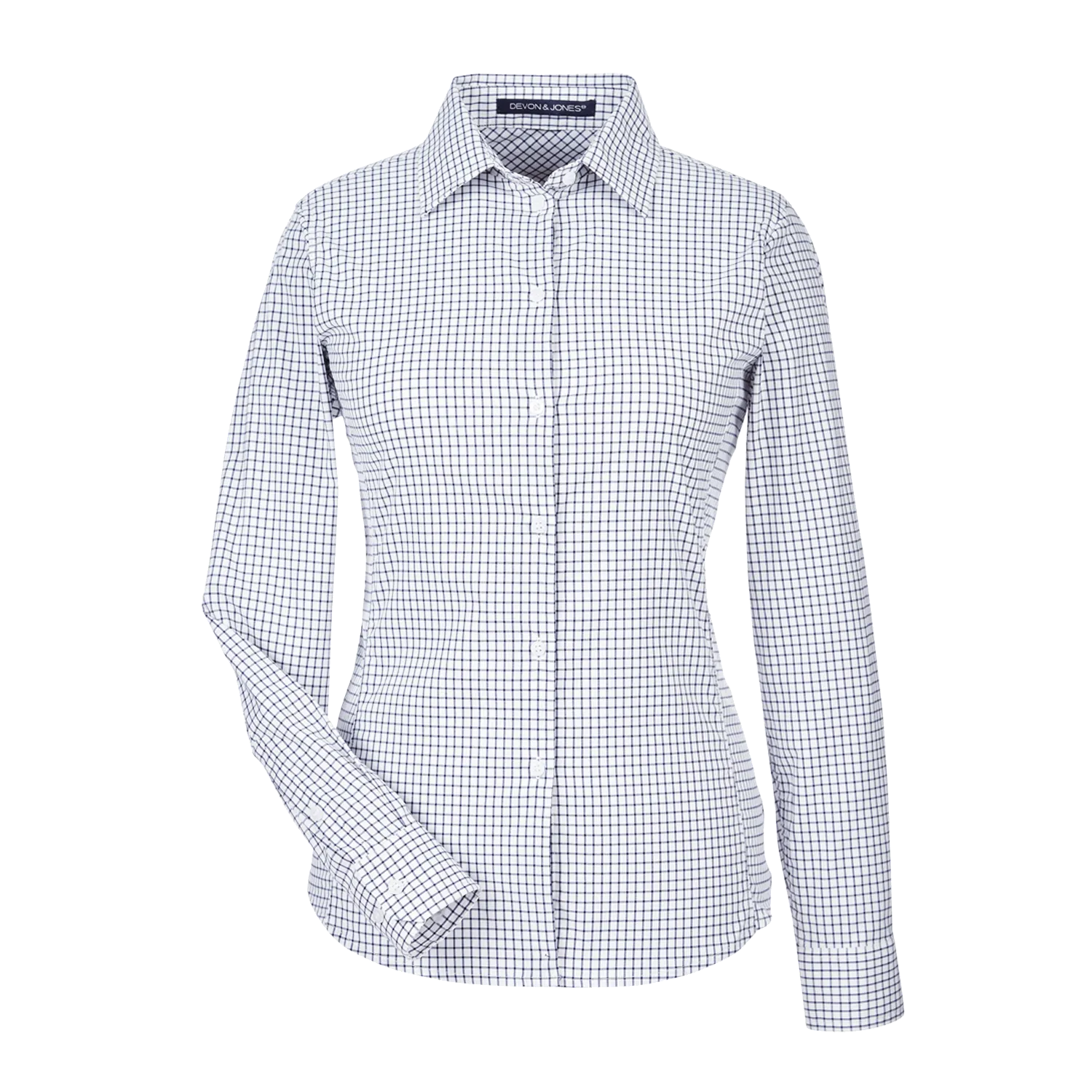 C1957W Ladies CrownLux Performance Micro Windowpane Shirt