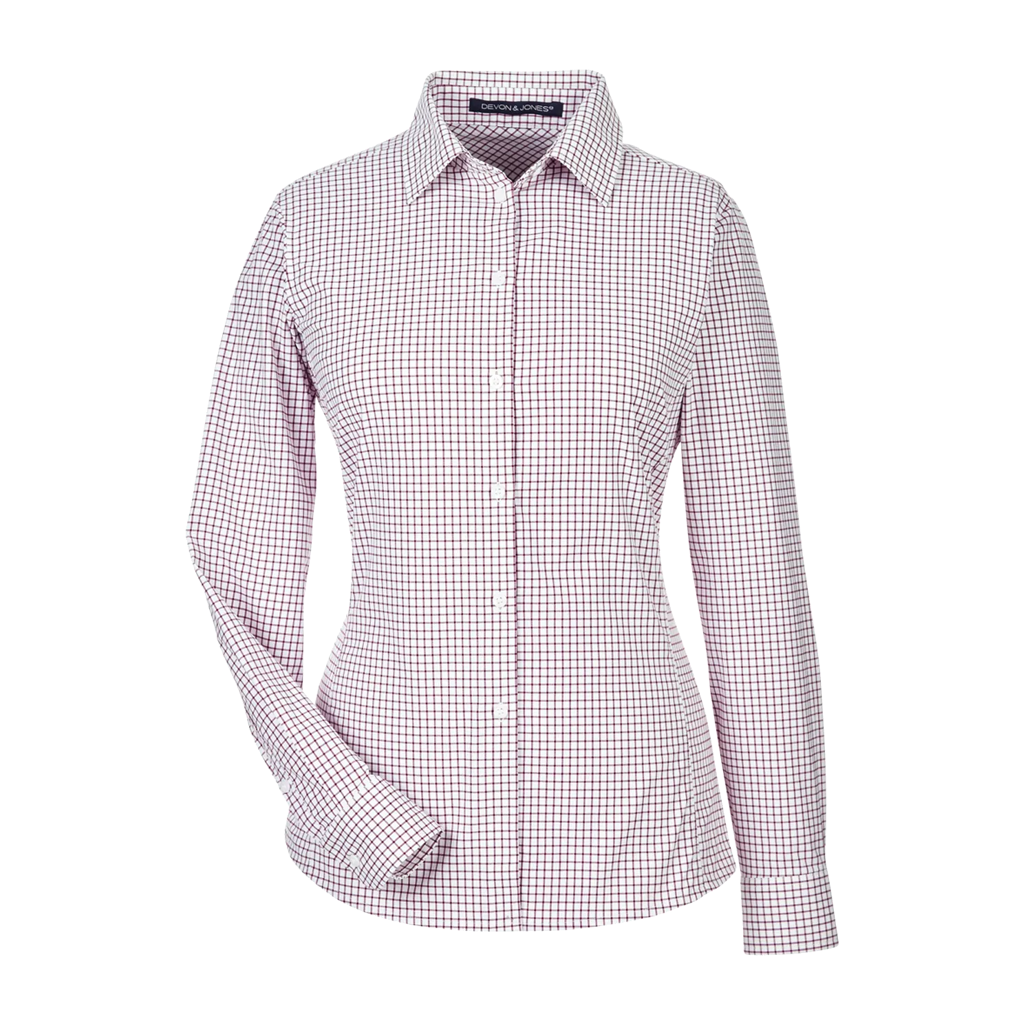 C1957W Ladies CrownLux Performance Micro Windowpane Shirt