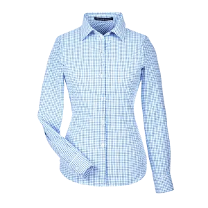 C1957W Ladies CrownLux Performance Micro Windowpane Shirt