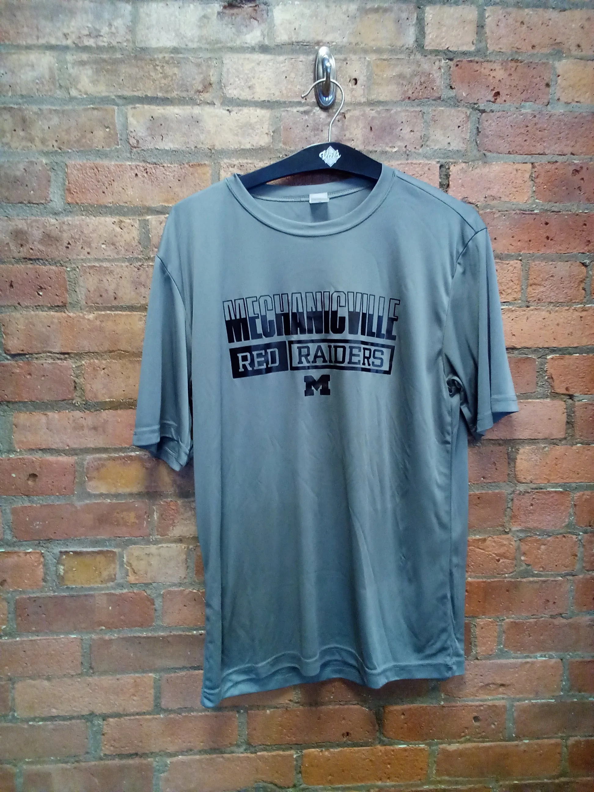 CLEARANCE - Mechanicville Red Raiders Gray Moisture Wicking T-Shirt