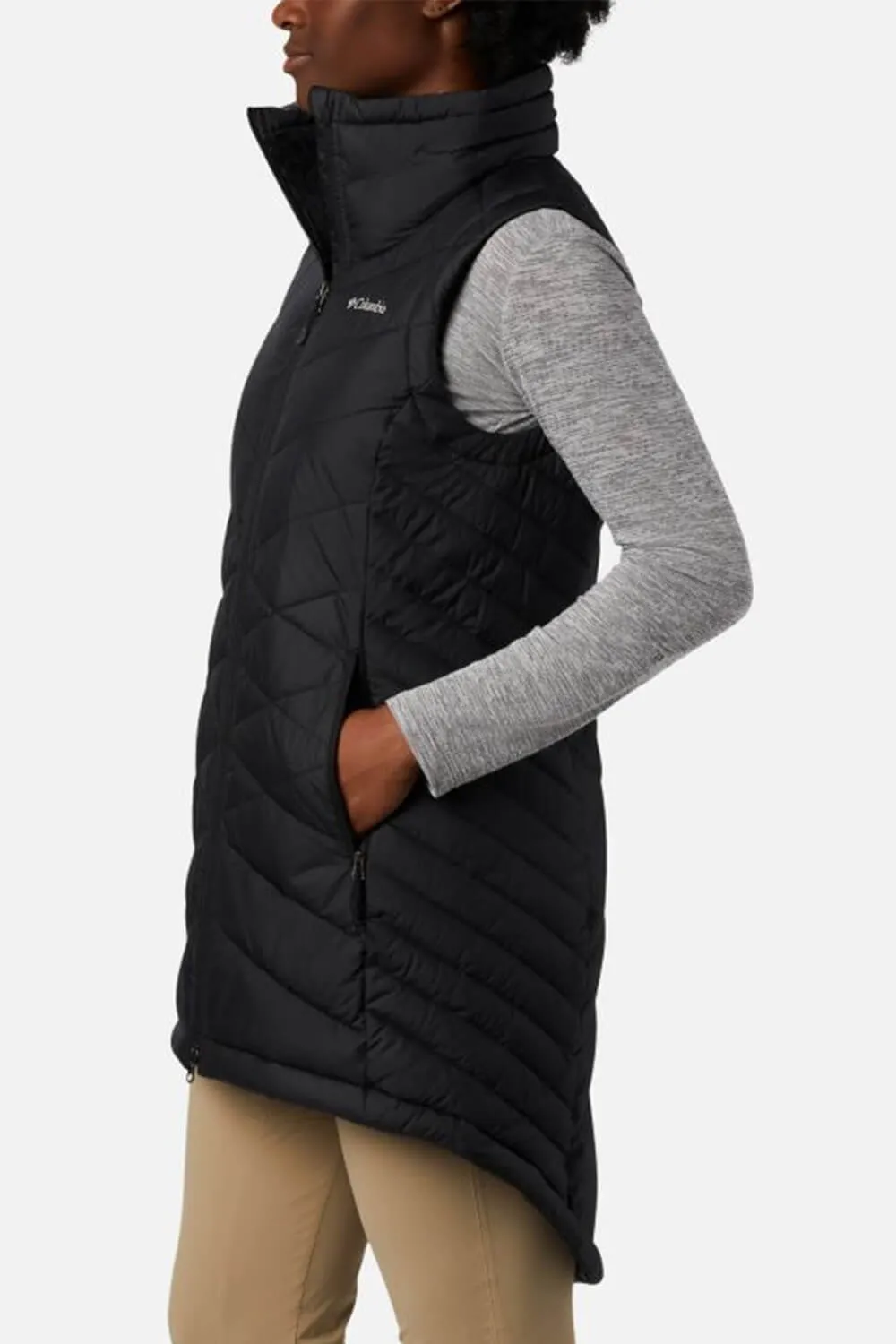 Columbia Heavenly Long Vest for Women in Black | 1859741-010