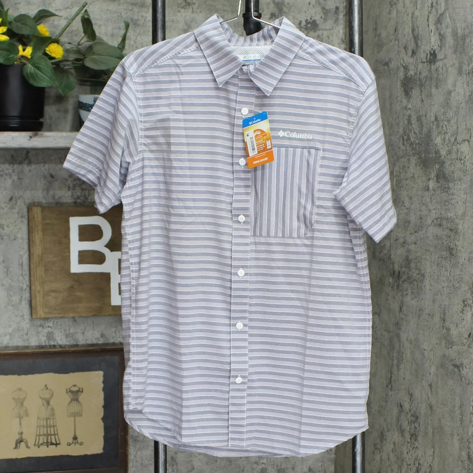 Columbia Men's Twisted Creek Ii Moisture-Wicking Upf 30 Stripe Shirt