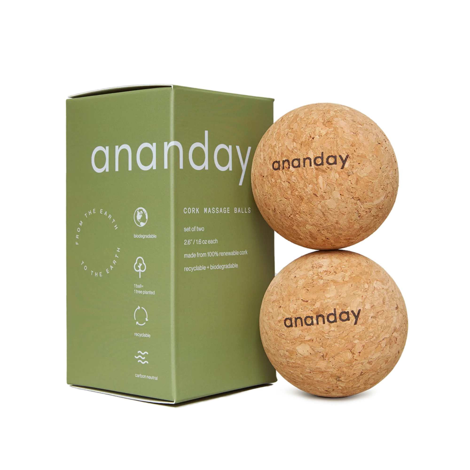 Cork Massage Ball Set