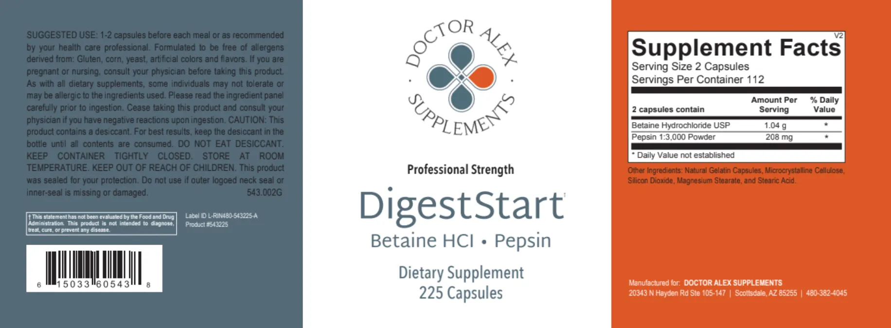 DigestStart - Betaine HCl and Pepsin