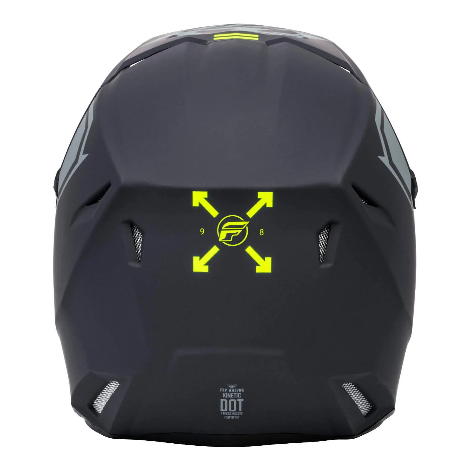 Fly Racing 2024 Kinetic Menace Helmet Matte - Grey / Hi-Vis