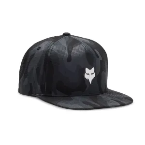Fox Head Camo Tech Snapback Hat - Black Camo Os