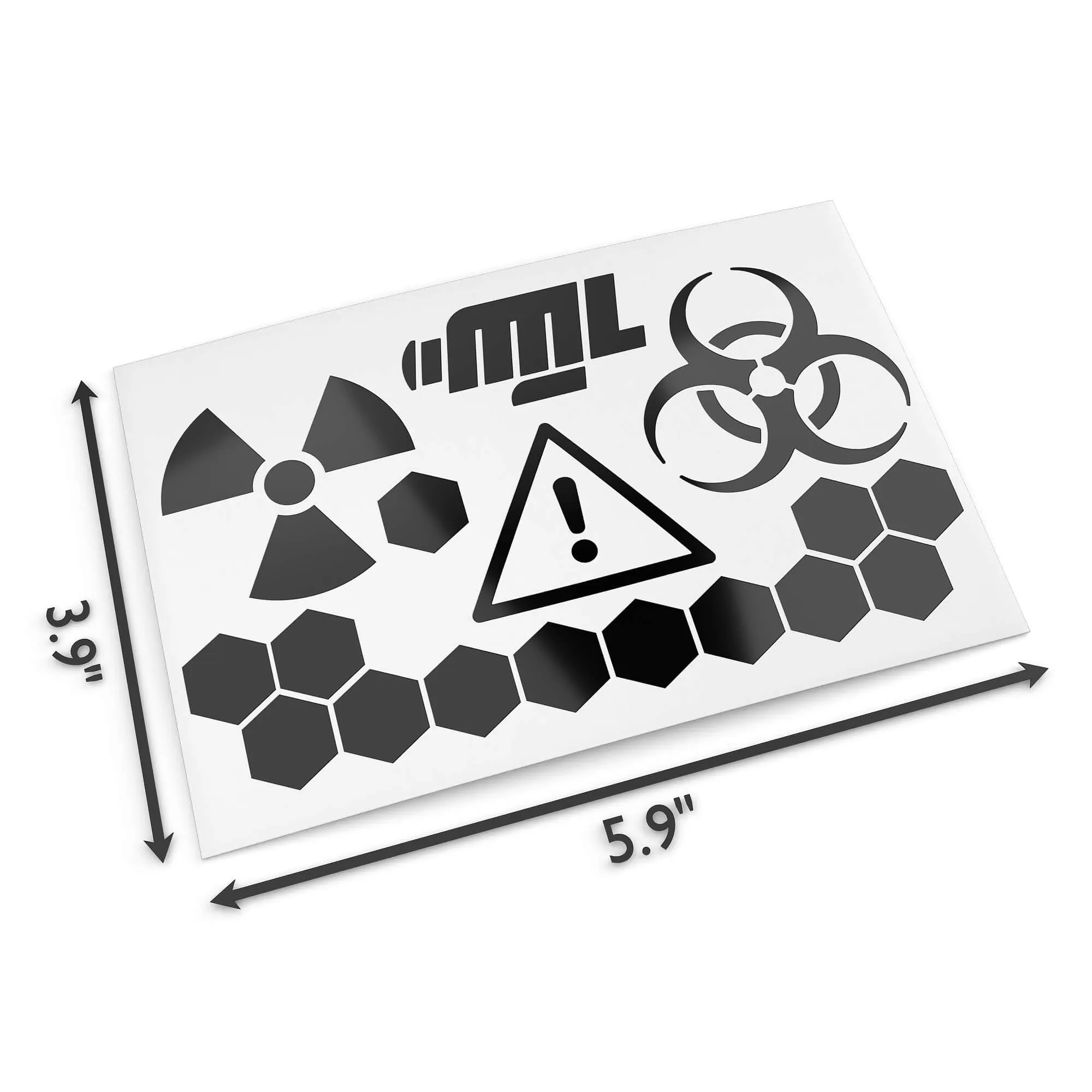 Glowrider Reflective Helmet Sticker - Hazard Edition