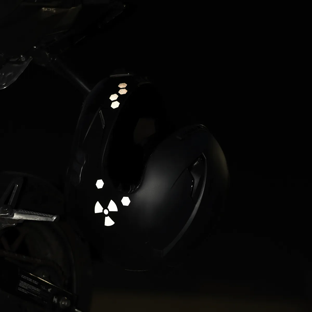 Glowrider Reflective Helmet Sticker - Hazard Edition
