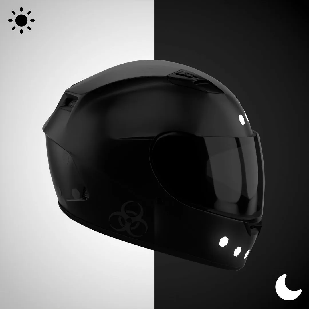 Glowrider Reflective Helmet Sticker - Hazard Edition