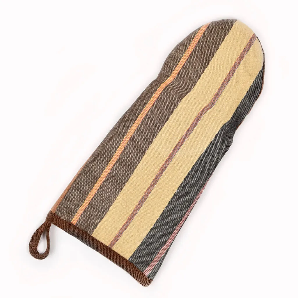 Hand Woven Barbecue Mitt | Wide Caramel
