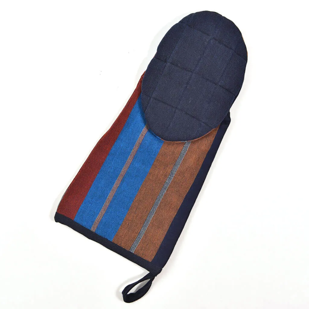 Hand Woven Barbecue Mitt | Wide Indigo