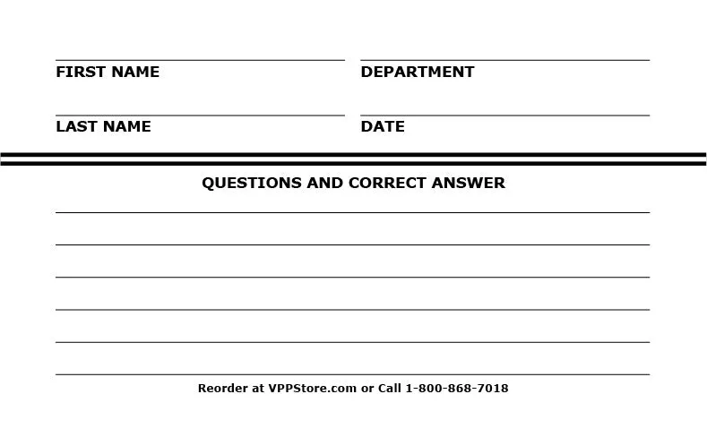 Heat Stress True/False Knowledge Card Package - #402702