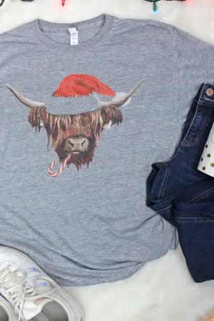 Highland Cow Christmas Unisex Dri-Power Poly Tee