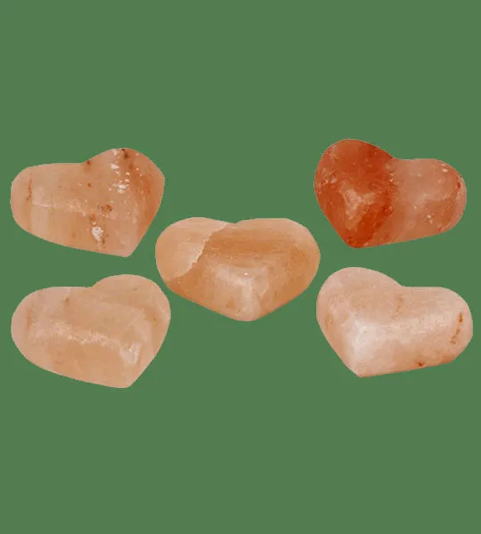 Himalayan Salt Lamp Massage Stones - Hearts