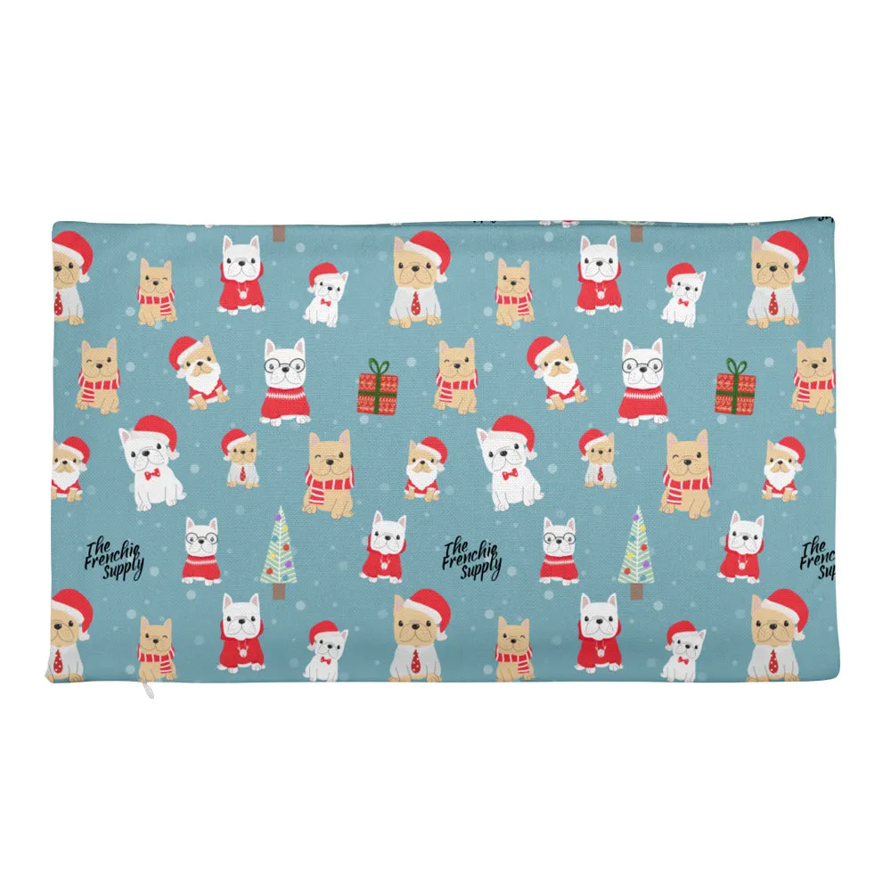 Holiday Frenchie Premium Pillow Case