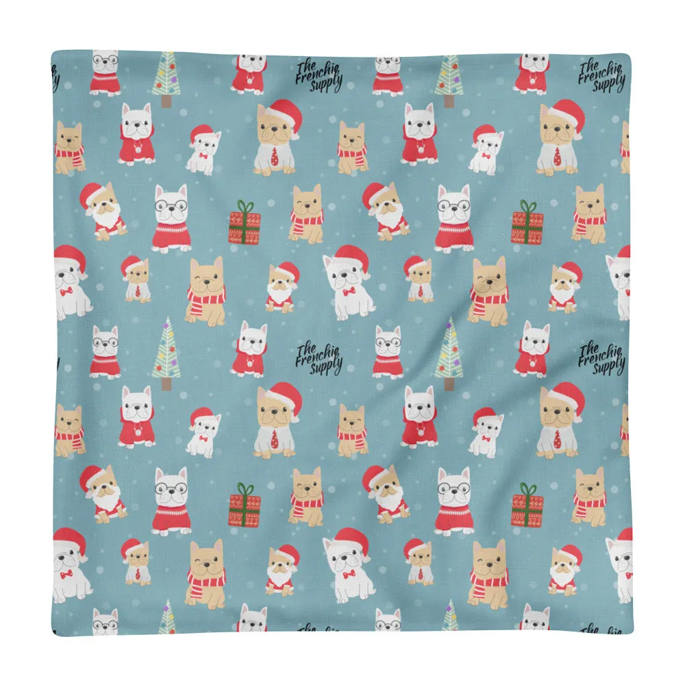 Holiday Frenchie Premium Pillow Case