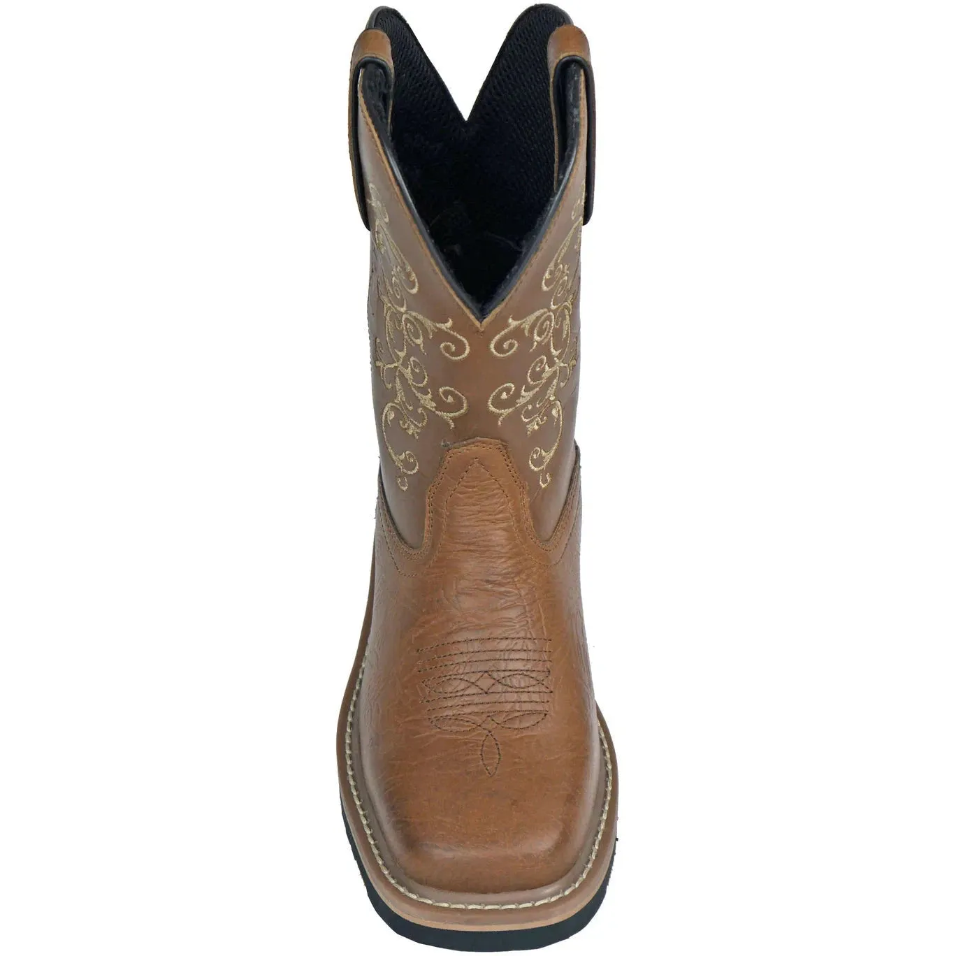 Hoss Women's Adah 9" Soft Toe Moisture Wicking Western Work Boot- Brown- 93025