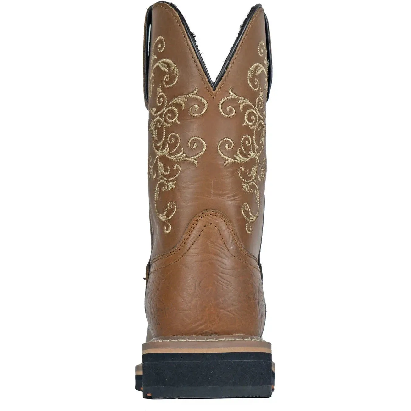 Hoss Women's Adah 9" Soft Toe Moisture Wicking Western Work Boot- Brown- 93025