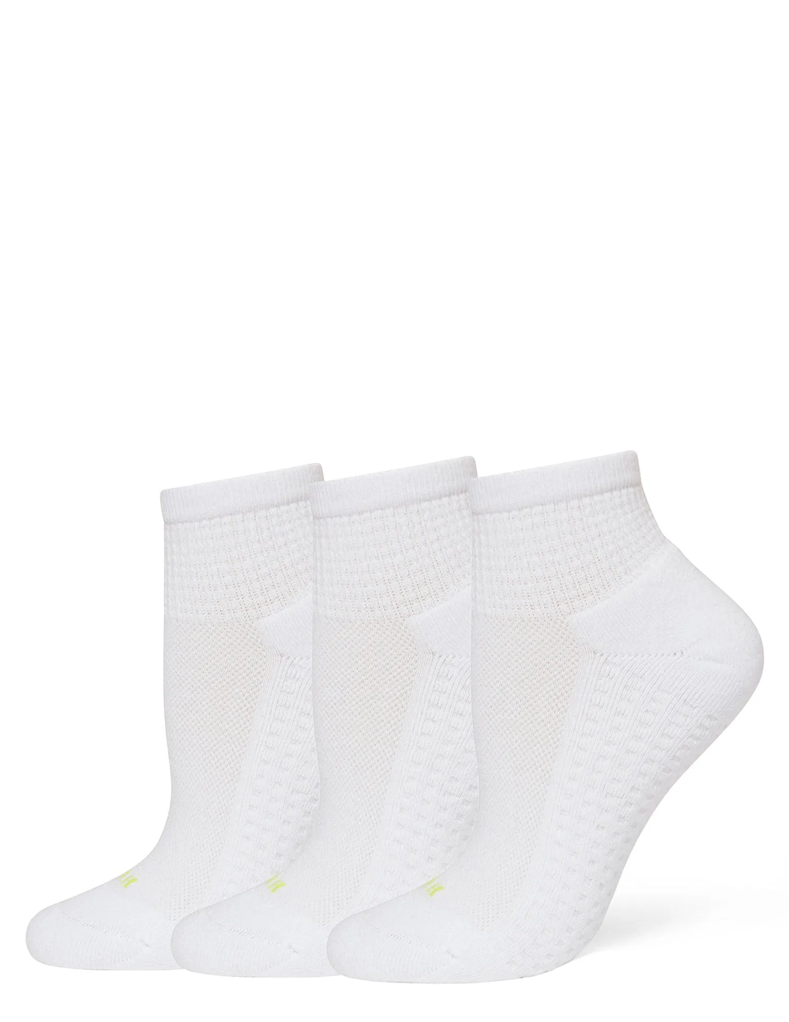 HUE Air Cushion Quarter Top Socks 3 Pair Pack