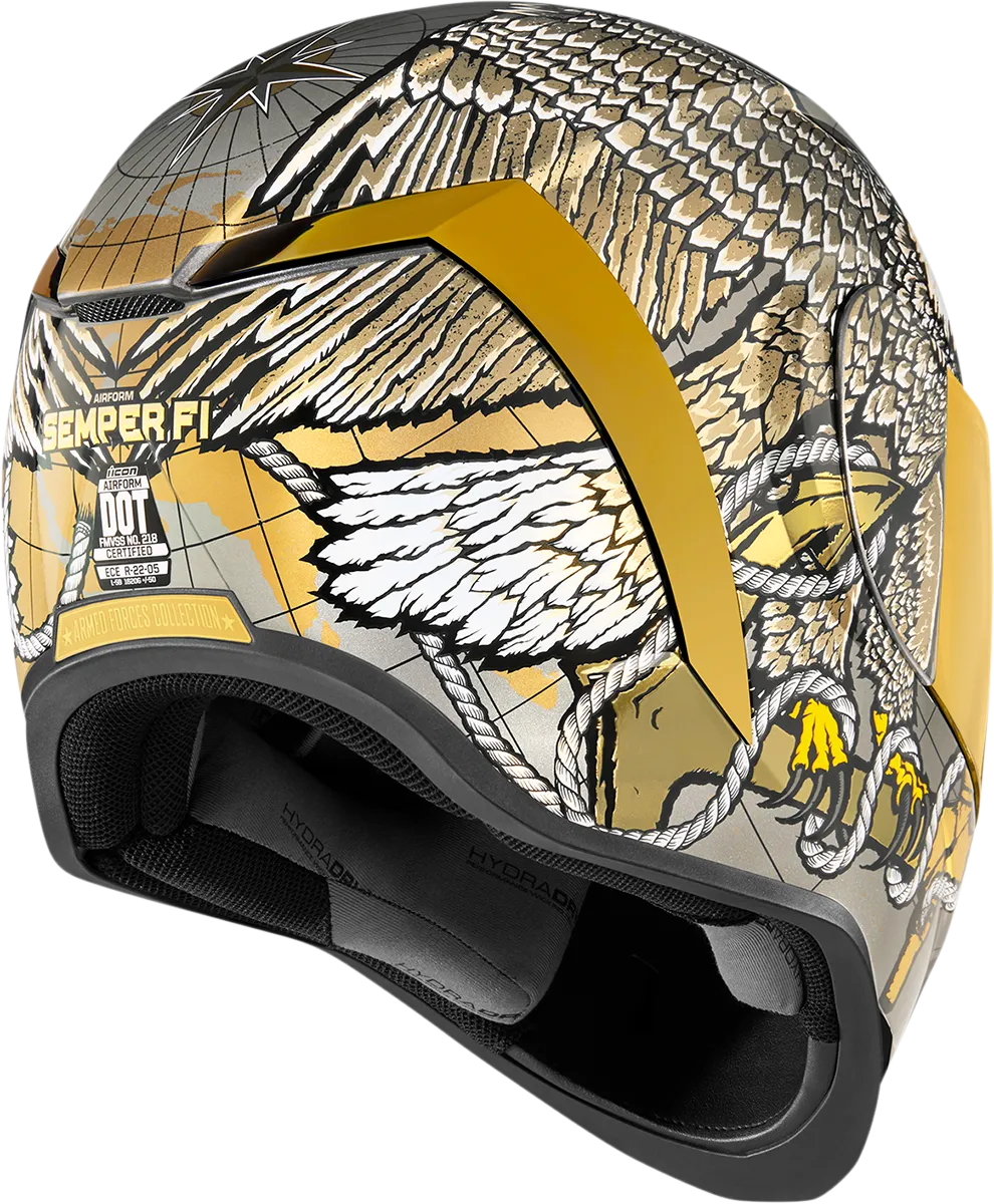 ICON Airform™ Helmet - Semper Fi - Gold