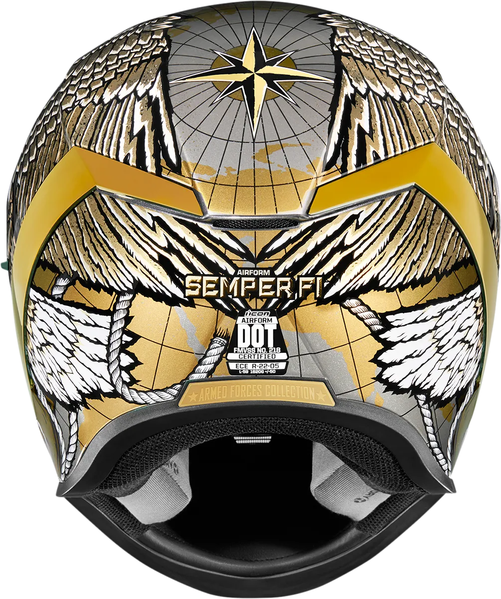 ICON Airform™ Helmet - Semper Fi - Gold