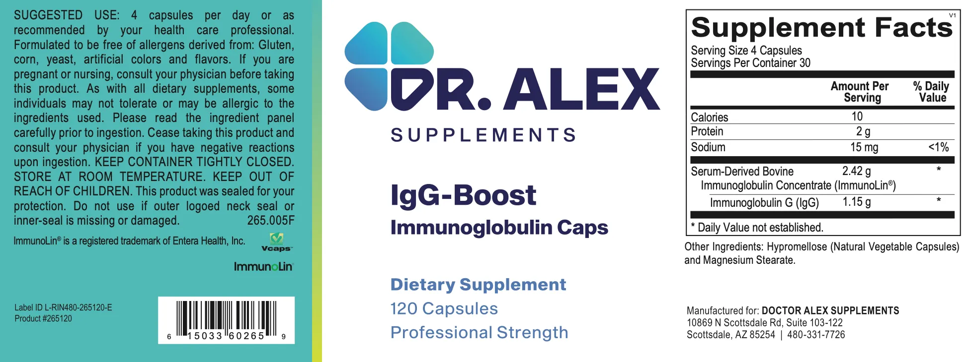 IgG Boost - Immunoglobulin Capsules - 2420 mg