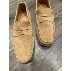 Jack Erwin Mens Decker Suede Driving Loafer Sand Tan  SZ 11M - Brazil