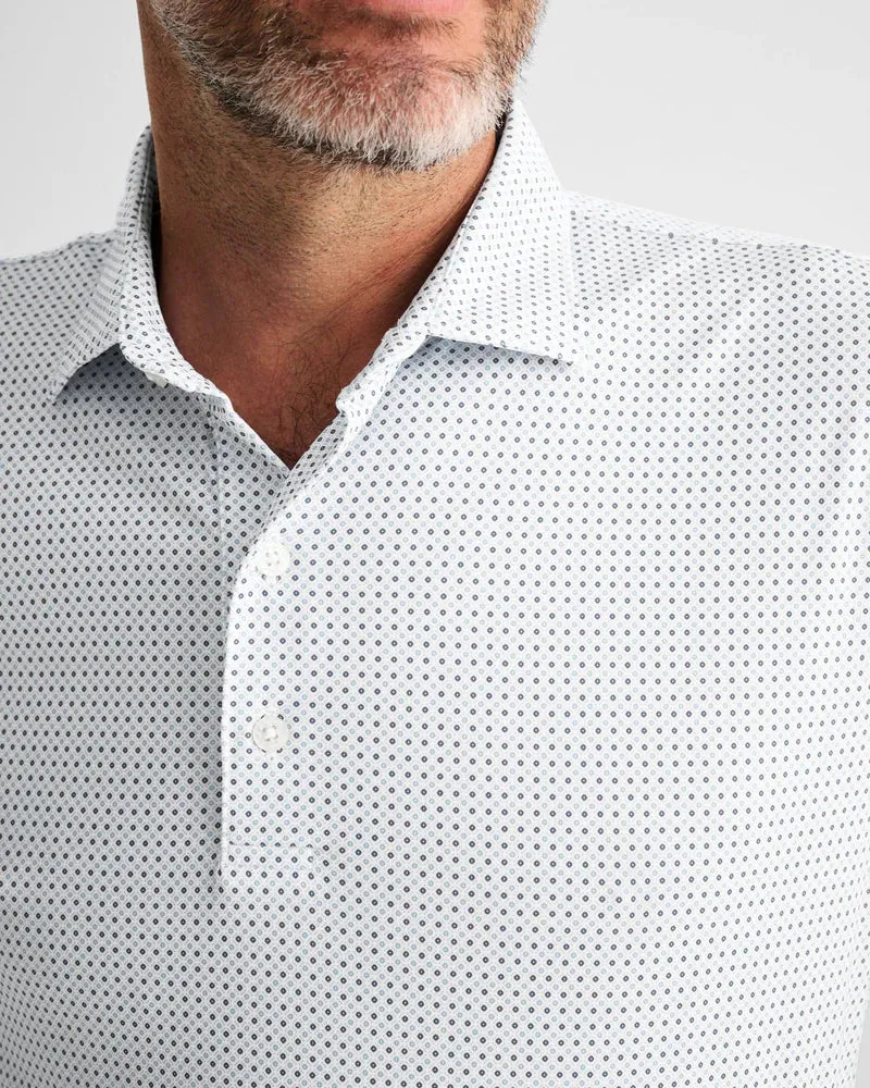 JOHNNIE-O EDMUND PRINTED POLO - WHITE