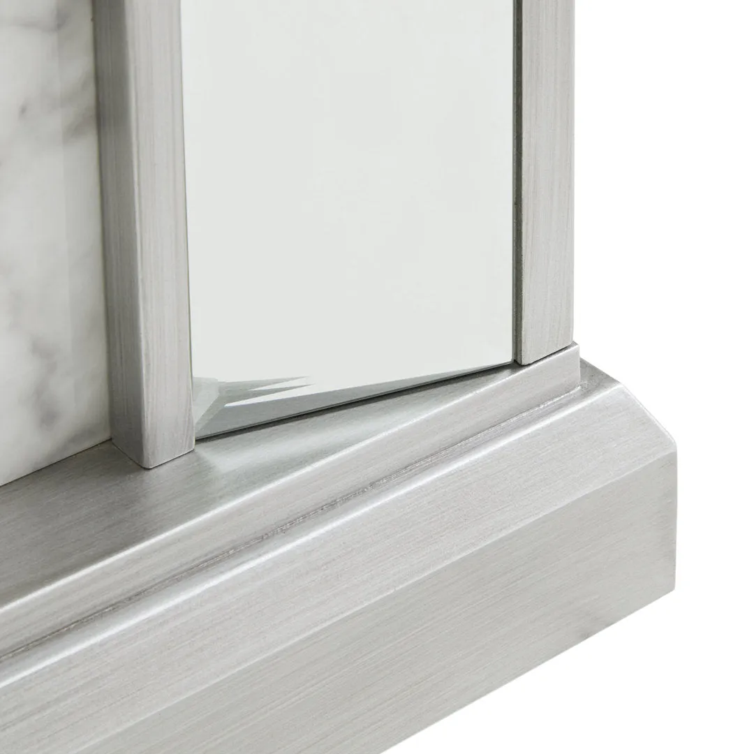 Keilanie Faux Marble Electric Fireplace Brayden Studio®