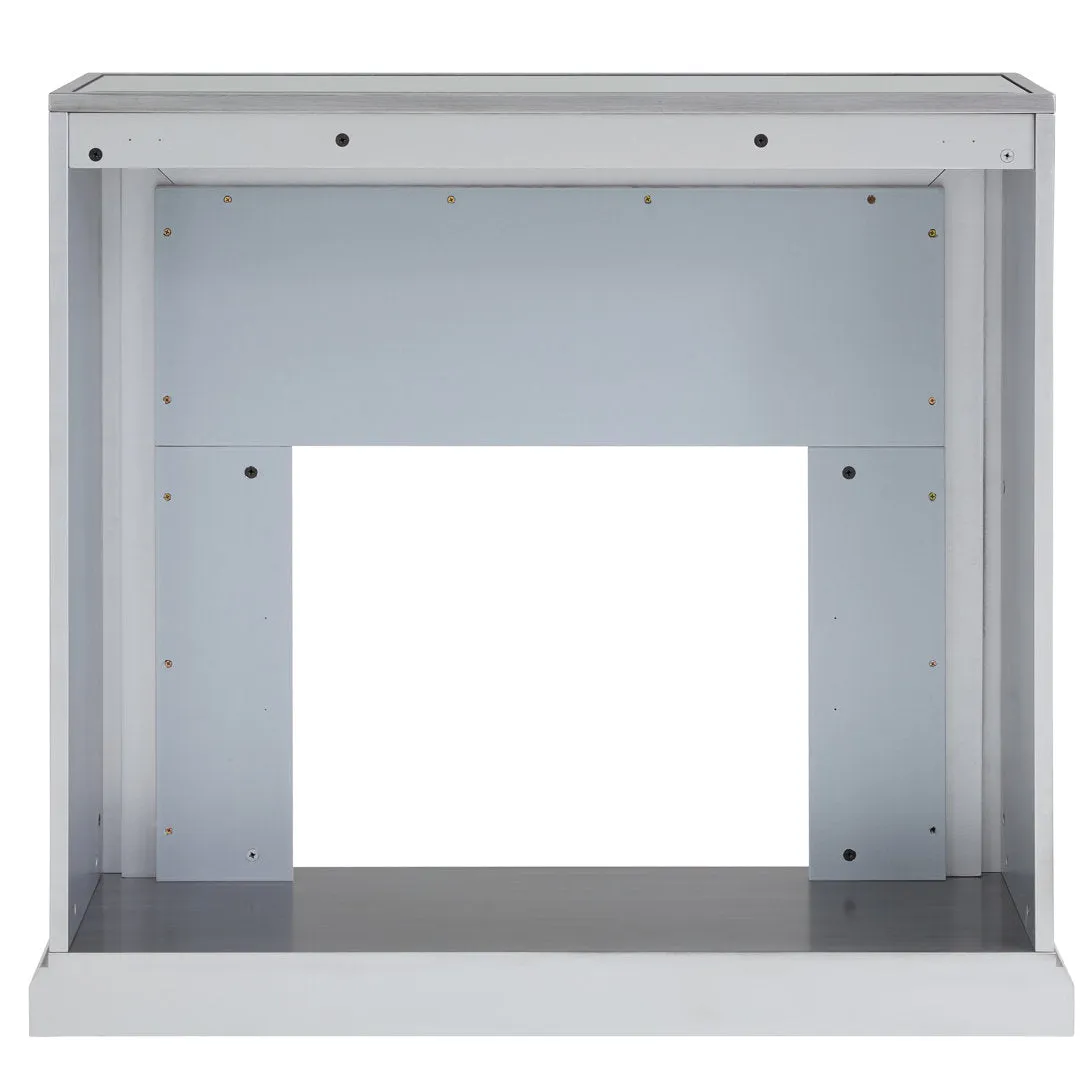 Keilanie Faux Marble Electric Fireplace Brayden Studio®