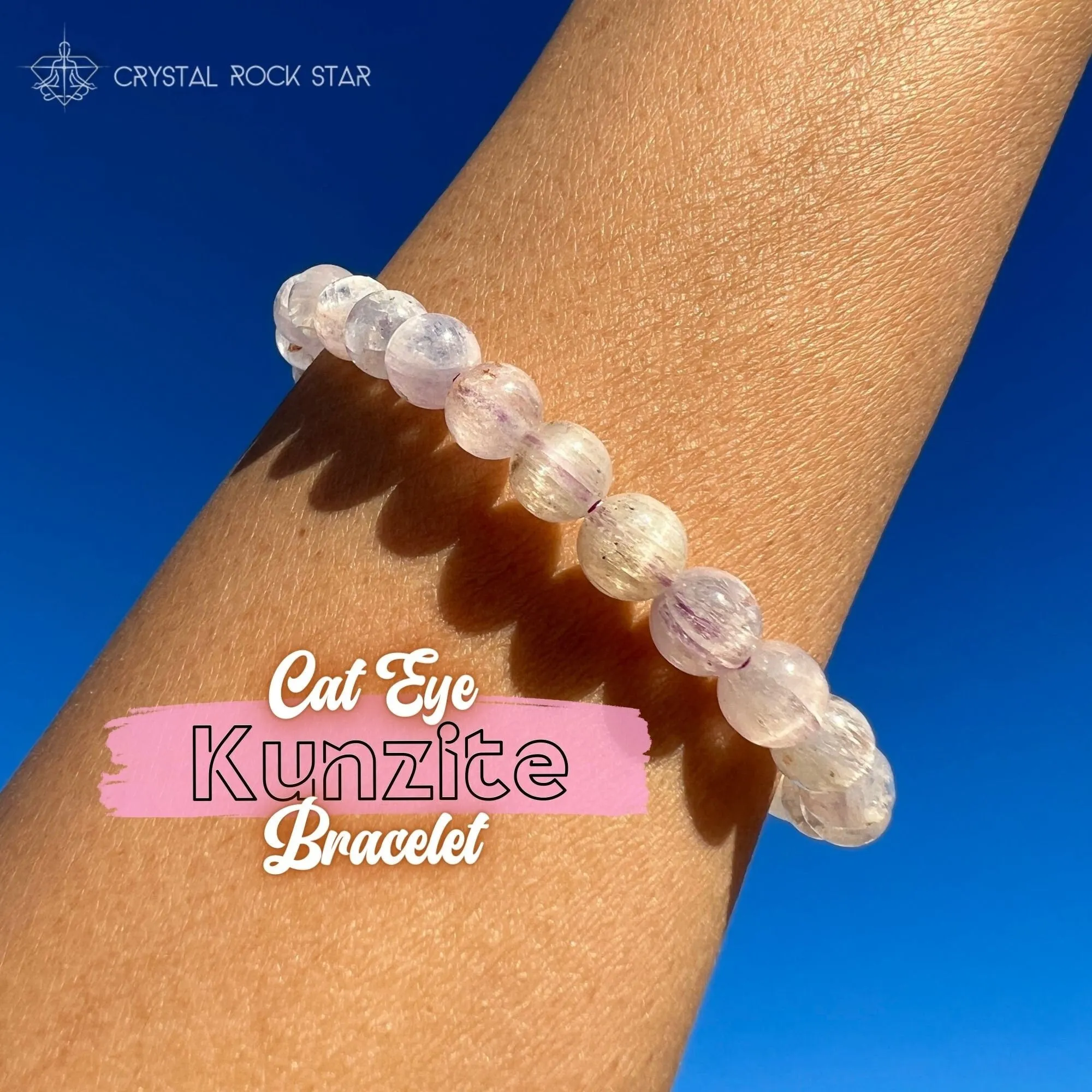 Kunzite Luminous Cat Eye Bracelet 7mm