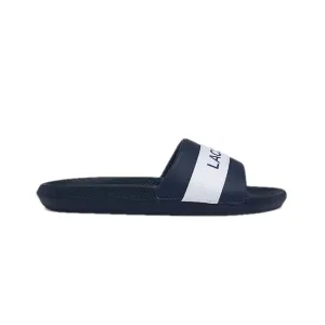 LACOSTE 7-41CMA0007092 CROCO SLIDE 072 MN'S (Medium) Navy/White Synthetic & Textile Slides