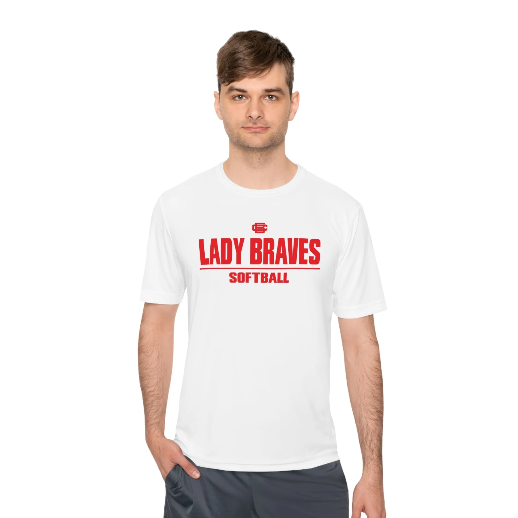 Lady Braves Softball Moisture Wicking Tee