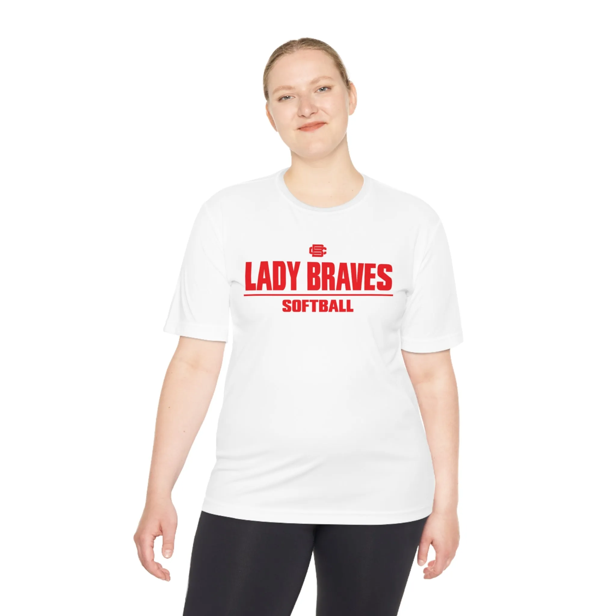 Lady Braves Softball Moisture Wicking Tee