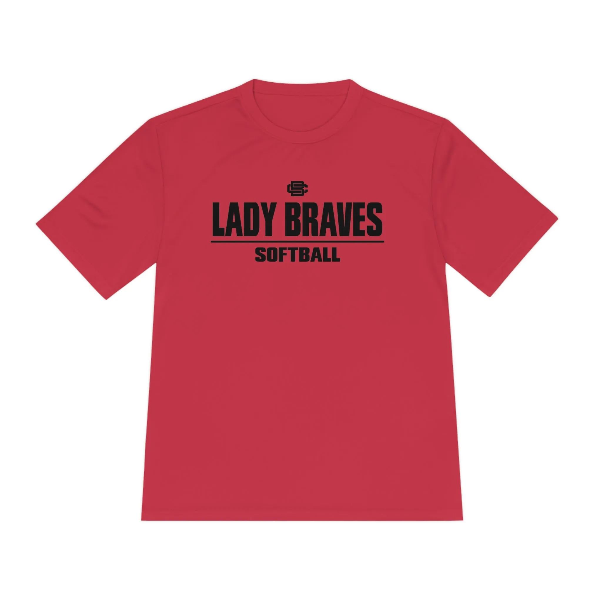 Lady Braves Softball Moisture Wicking Tee