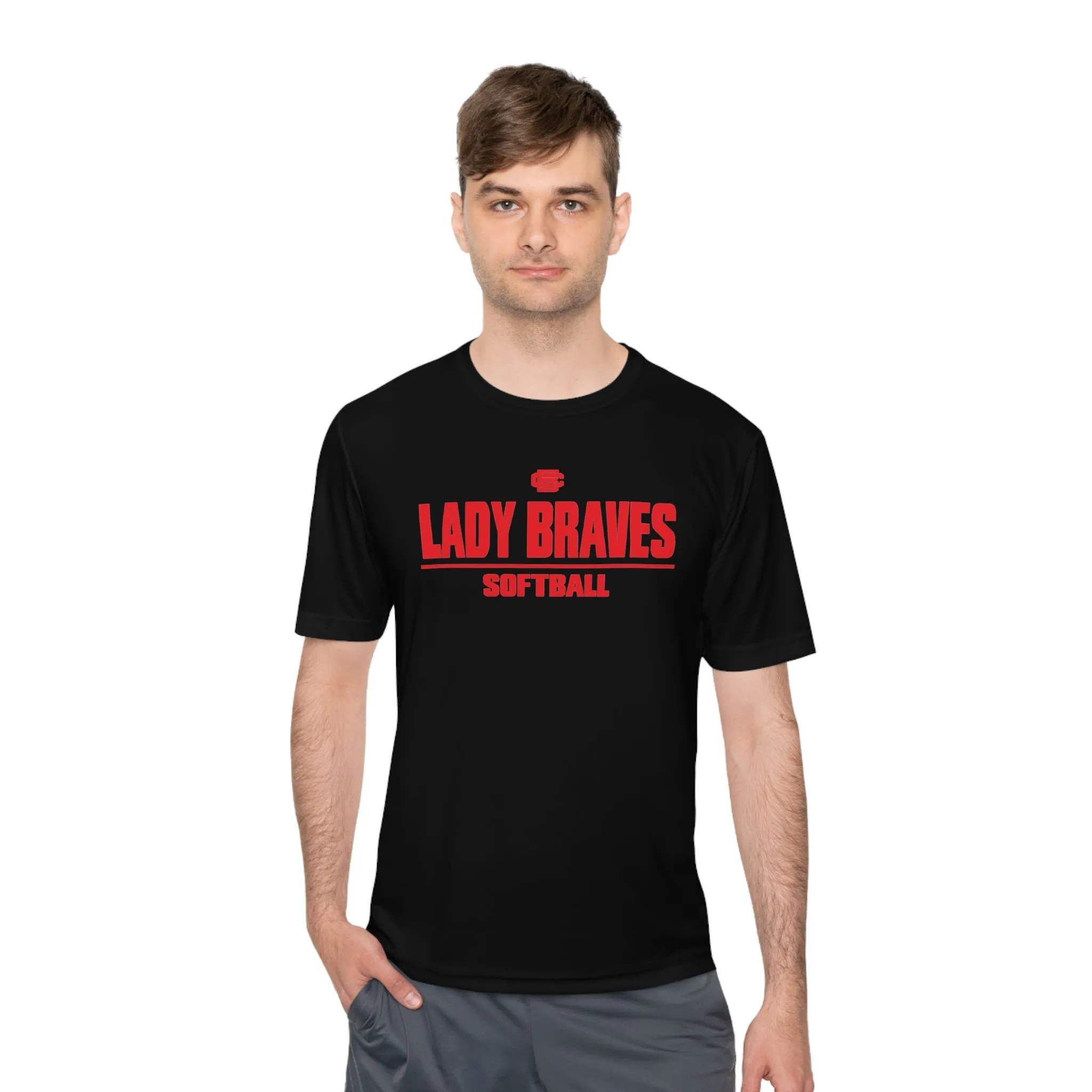 Lady Braves Softball Moisture Wicking Tee