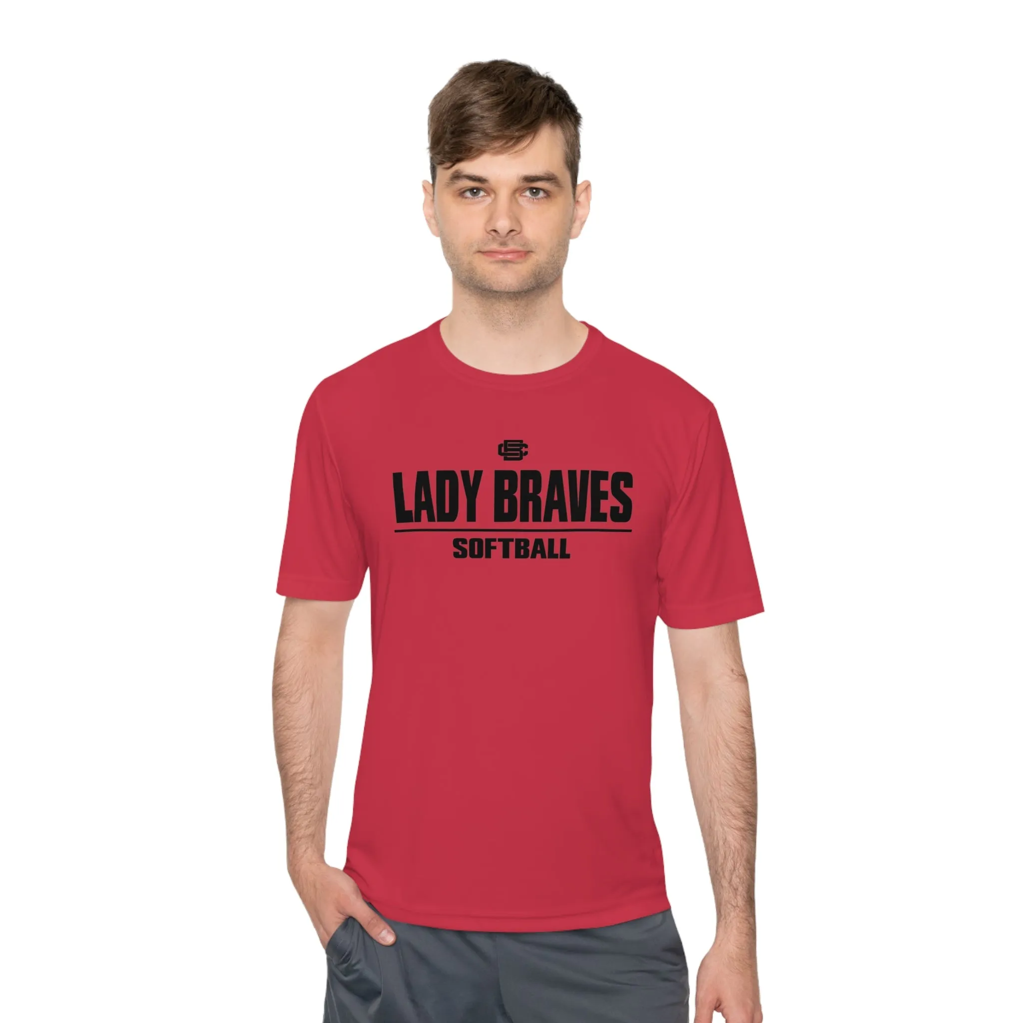 Lady Braves Softball Moisture Wicking Tee