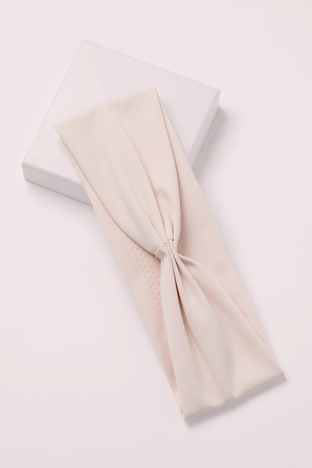 Lotus Band Soft Pleated Headband - Cream