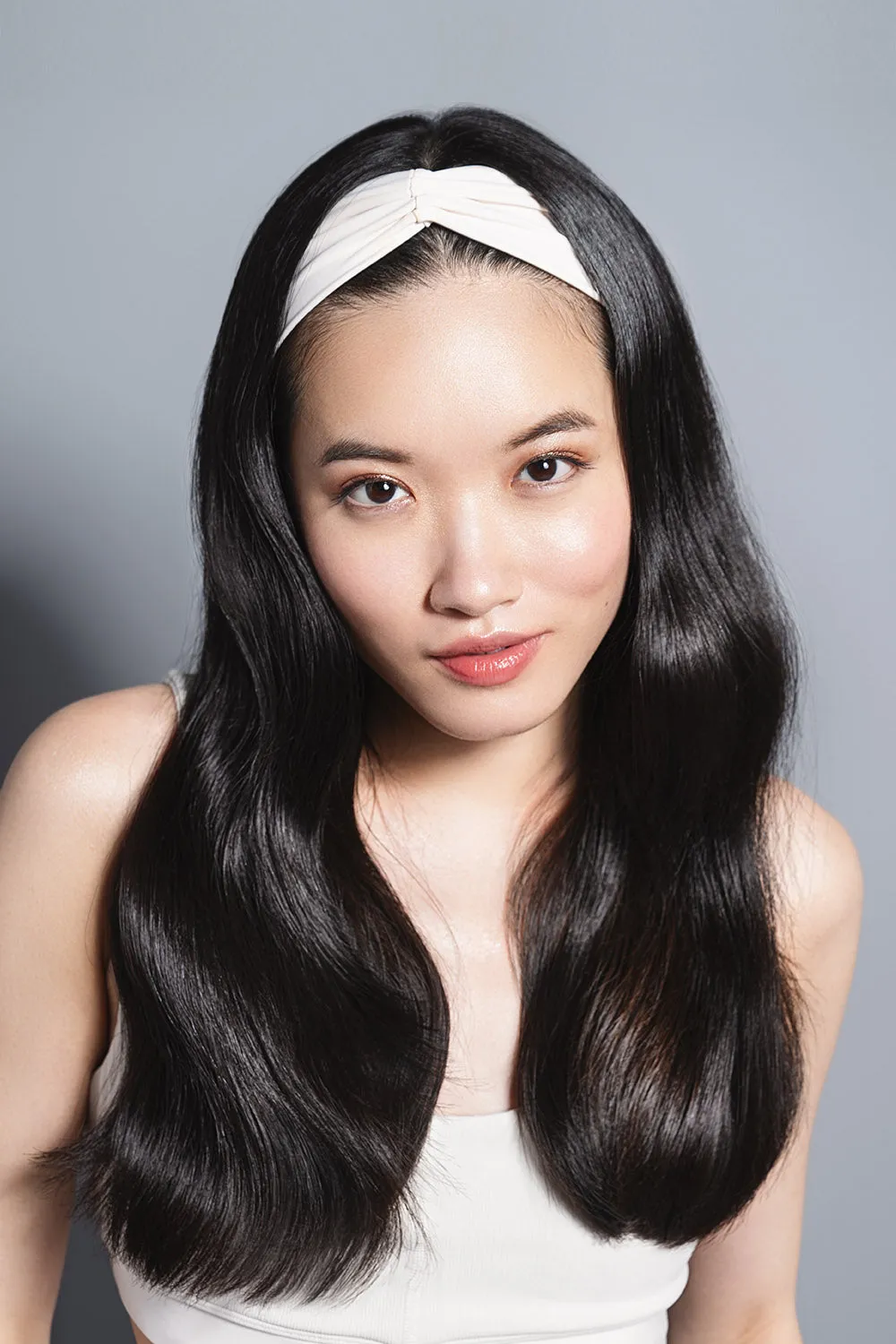Lotus Band Soft Pleated Headband - Cream