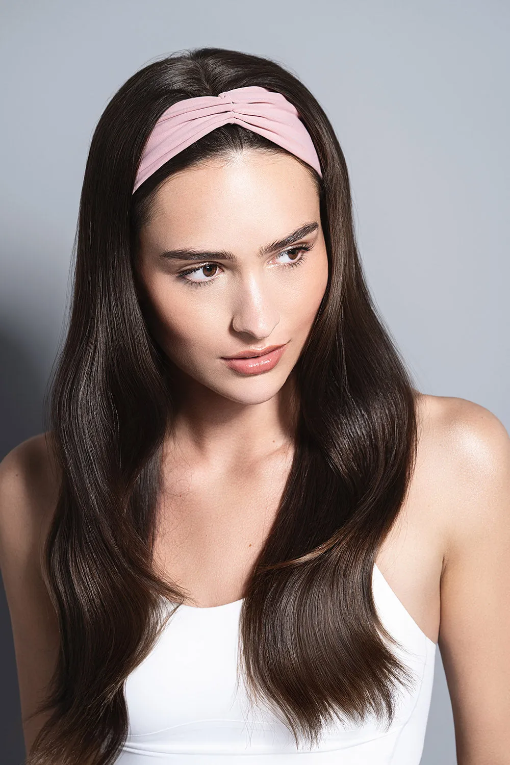Lotus Band Soft Pleated Headband - Mauve