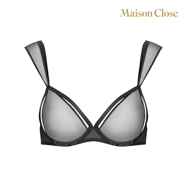 Maison Close | L'Amoureuse noir | Scarf naked breast bra