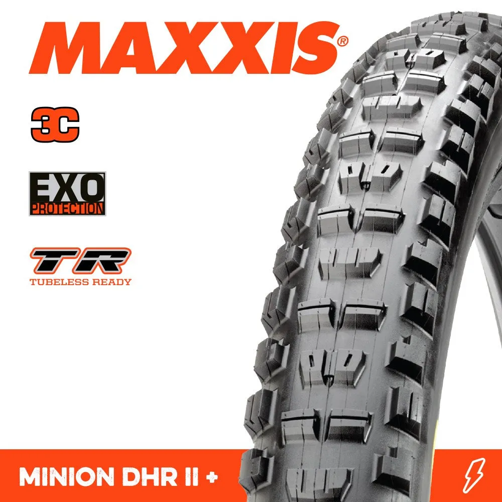 Maxxis Tyre Minion DHR II 29 X 3.00 Plus 3C Terra EXO TR Fold 120TPI E-25