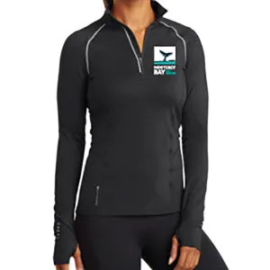MBHM Women's Tech 1/4 Zip -Blacktop- LCP Whaletail