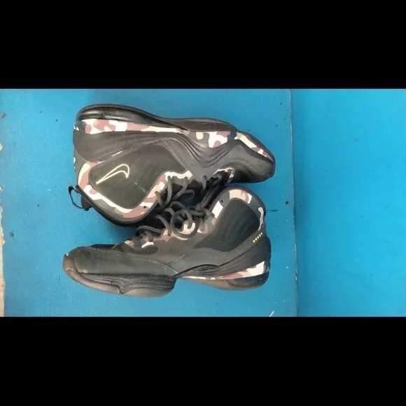 Mens Sz 9.5 Nike Air Camo Penny Hardaway V Basketball Sneakers Shoes 628569-307