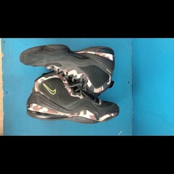 Mens Sz 9.5 Nike Air Camo Penny Hardaway V Basketball Sneakers Shoes 628569-307