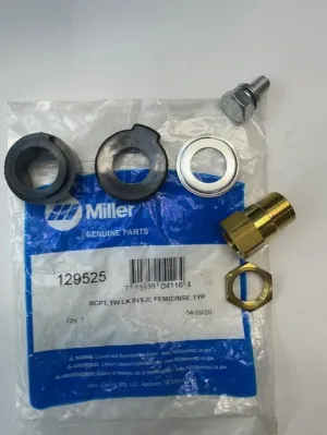 Miller 129525 RCPT,TW LK INSUL FEM(DINSE TYPE)50/70 SERIES